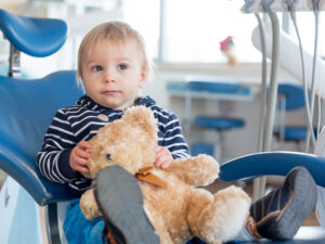 Toddler in the dental chair