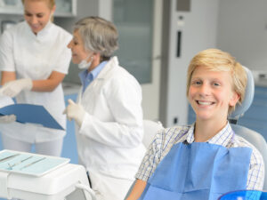 Teenage boy in the dental chair