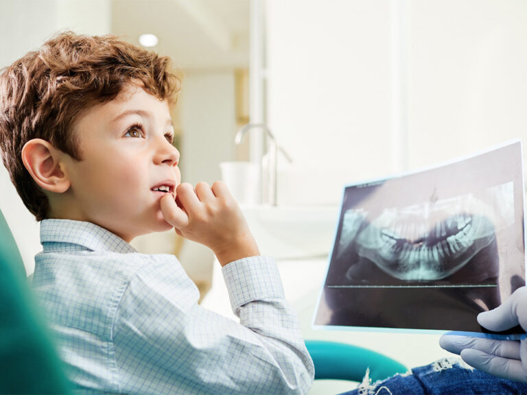 Boy at the dentist